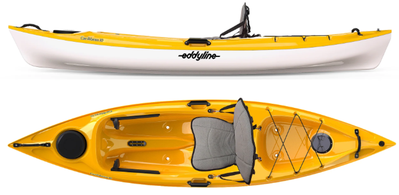 2023 Eddyline Caribbean 10 - Sit On Top Lightweight Kayak | Yellow