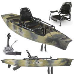 Hobie Mirage Pro Angler 12 - Fishing Kayak With Kick Up Turbo Fins | Camo