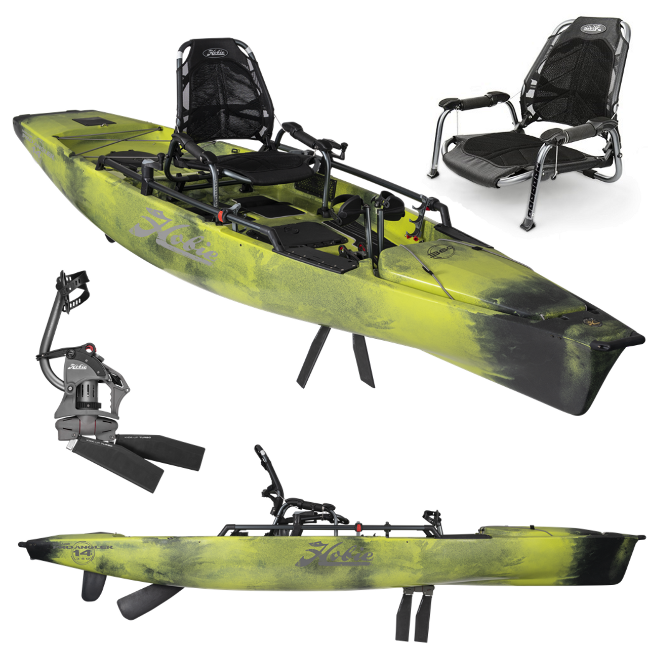 Hobie Mirage Pro Angler 14 With 360 Technology - Fishing Kayak | Amazon Camo