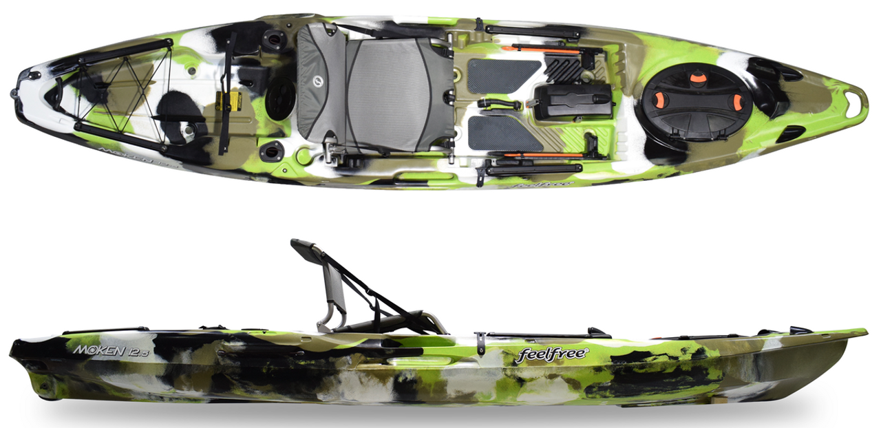 FeelFree Moken 12.5 V2 - Fishing Kayak | Lime Camo
