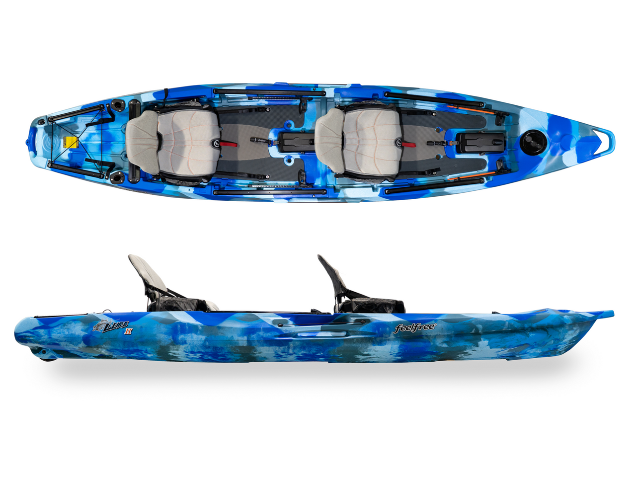 FeelFree Lure II Tandem - Two Person Fishing Kayak | Ocean Camo
