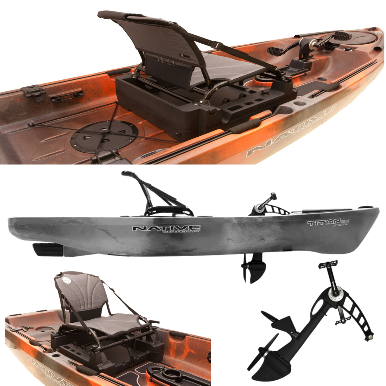 2023 Native Watercraft Titan Propel 10.5 - Fishing Kayak | Gator Green - Image 2