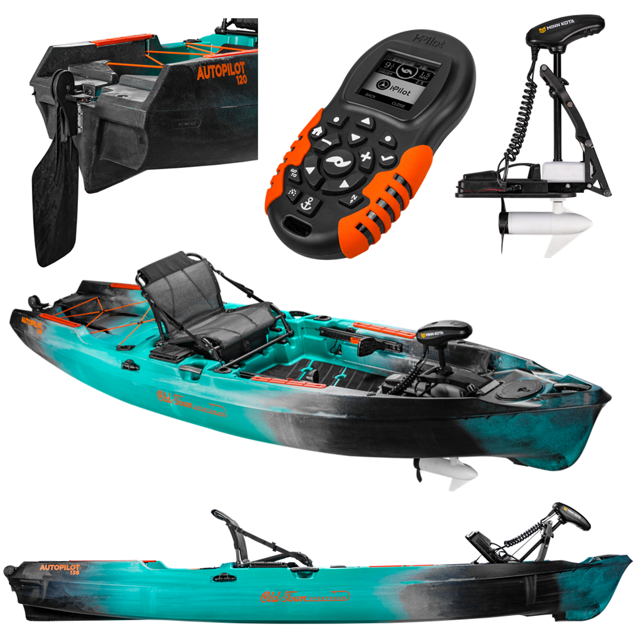 2022 Old Town Sportsman Autopilot 136 - Motorized Fishing Kayak | Photic Camo