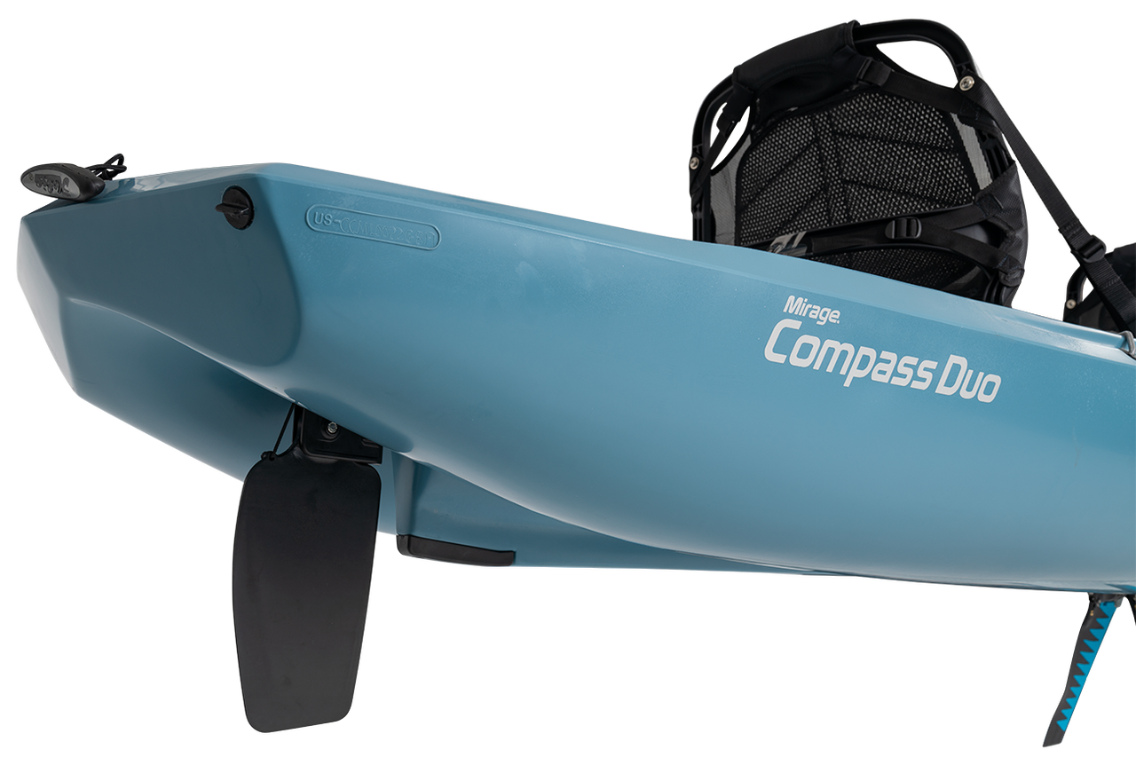 2021 Hobie Mirage Compass Duo With Kick-Up Fins - Tandem Pedal Kayak | Slate - Image 4