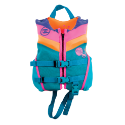 Hyperlite Girls Indy CGA Life Jacket In Aqua / Pink / Orange