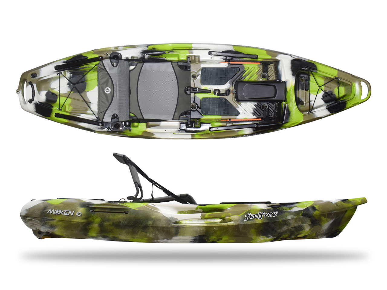 FeelFree Moken 10 Standard V2 - Fishing Kayak | Lime Camo